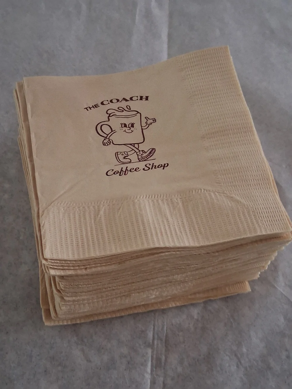 Coach Coffee Shop Branded Cream Beverage Napkins - Pack Of 70 New